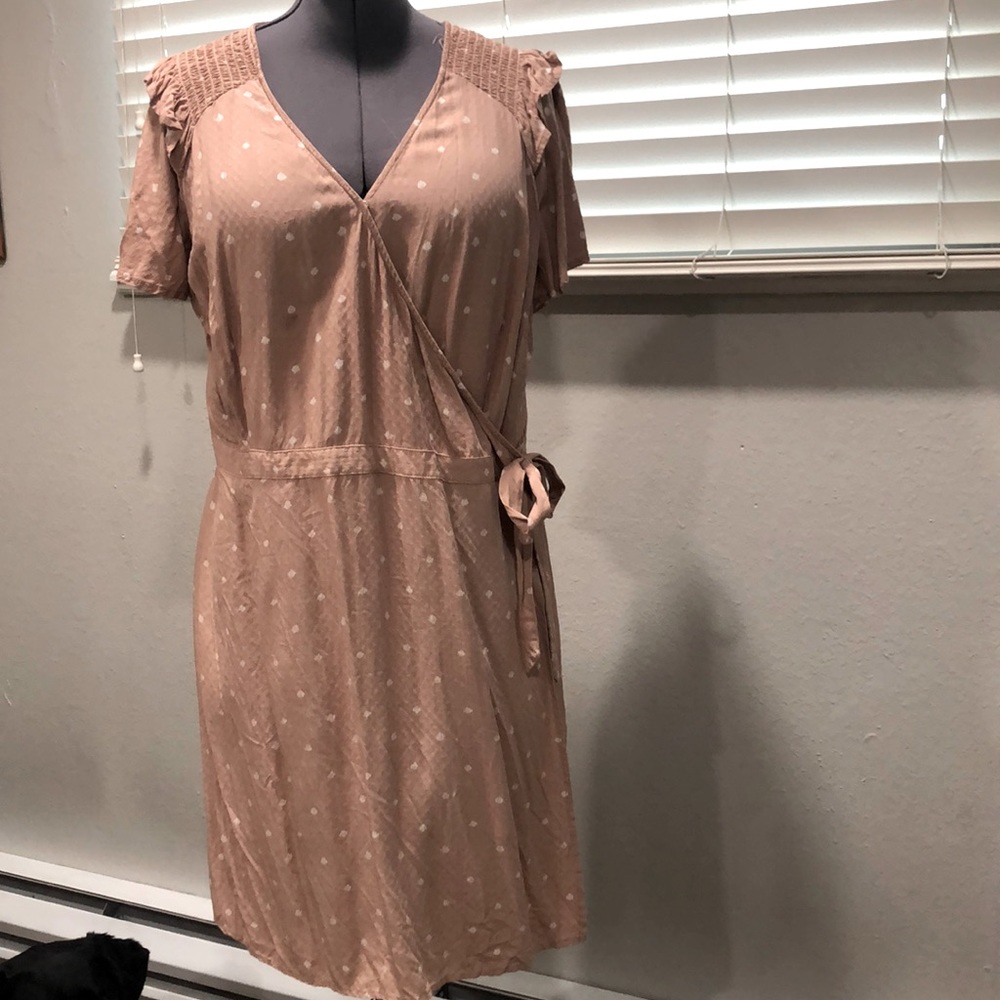Swiss dot wrap dress